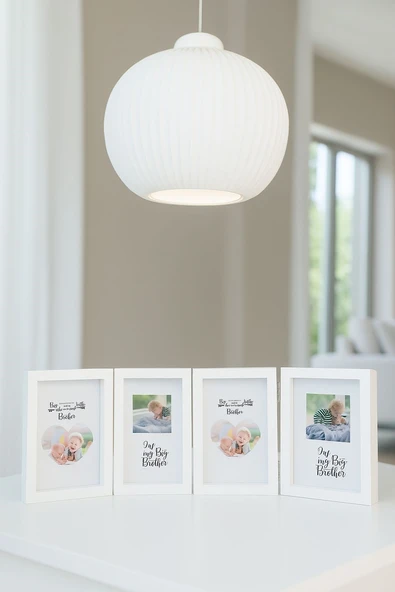 4'lü Dekoratif Beyaz Fotoğraf Çerçevesi 10*15 cm (2) - Resim 3