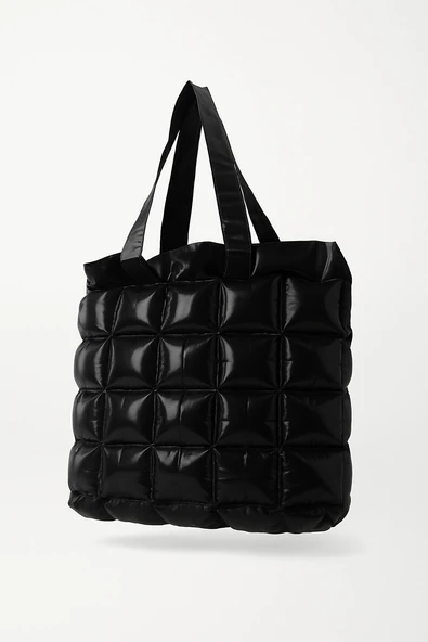 B.Y. Trend Kadın Plaj Çantası Siyah Şişme Omuz Çanta Br01 - Resim 2