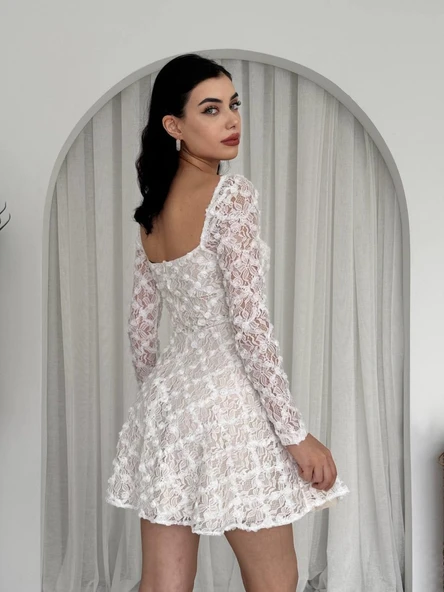 Fers Çiçek Detay Elbise ürün görseli 1