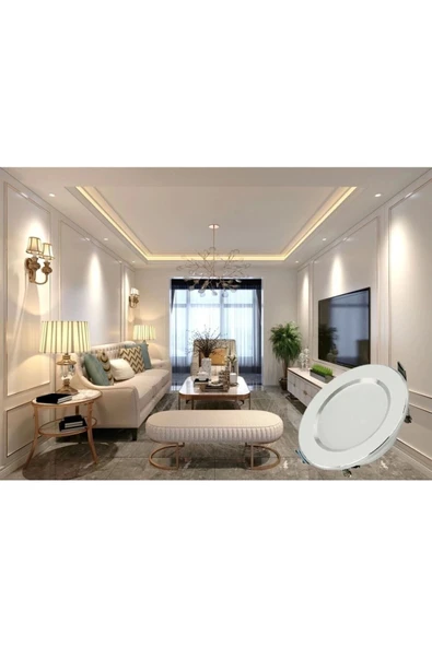 3 Renkli Beyaz Gün Işığı İkisi Bir Arada 7w Led Spot Lamba 1 Adet - Resim 2