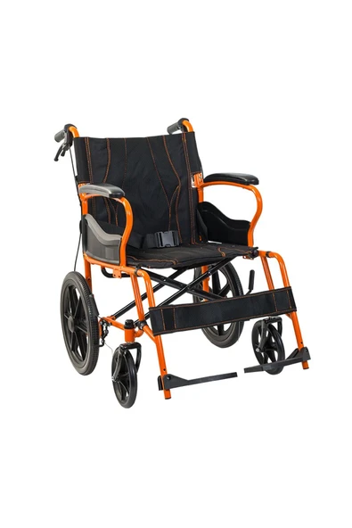 Masmel Lüx Tekerlekli Sandalye Manuel Engelli Hasta Taşıma Transfer Sandalyesi Arabası - 2