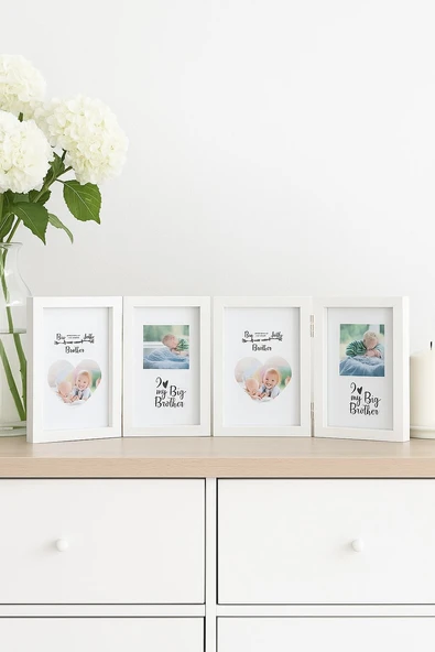 4'lü Dekoratif Beyaz Fotoğraf Çerçevesi 10*15 cm (2) ürün görseli