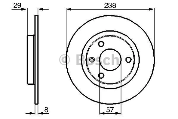 Psa On Fren Disk Aynası P106 Ax Zx 1.0 / 1.0i / 1.1 / 1.1i / 1.4d 88 96 Saxo S 1.0i / 1.1i 96> (hava Sog - Bosch 0986478246 ürün görseli