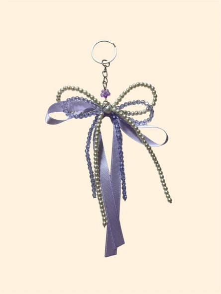 Lila Rüya Hediye Kutusu - Mavi Taşlı Kolye, İnci Detay ve Yeşil Çay İçerikli Zarif Kadın Hediye Seti - 3