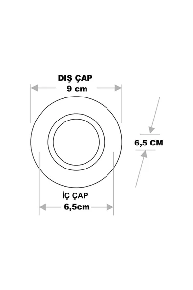 7w Sıva Altı Oynar Başlık Gu10 Siyah Kasa Gün Işığı Led Spot Lamba 4 Adet - Resim 5
