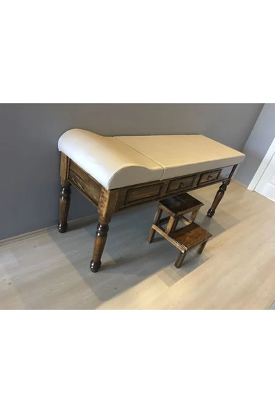 Medikalbirlik Ahşap Çekmeceli Ve Eskobalı Muayene Masası Eskitme - 3