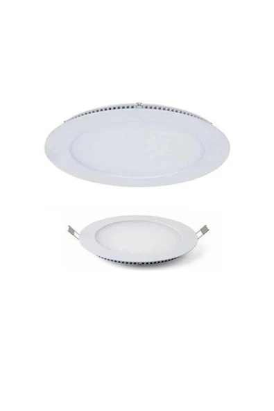 18w Tasarruflu Led Yuvarlak Gün Işığı Sıva Altı Slim Panel Tavan Aydınlatma Armatürü 40 Adet - Resim 2