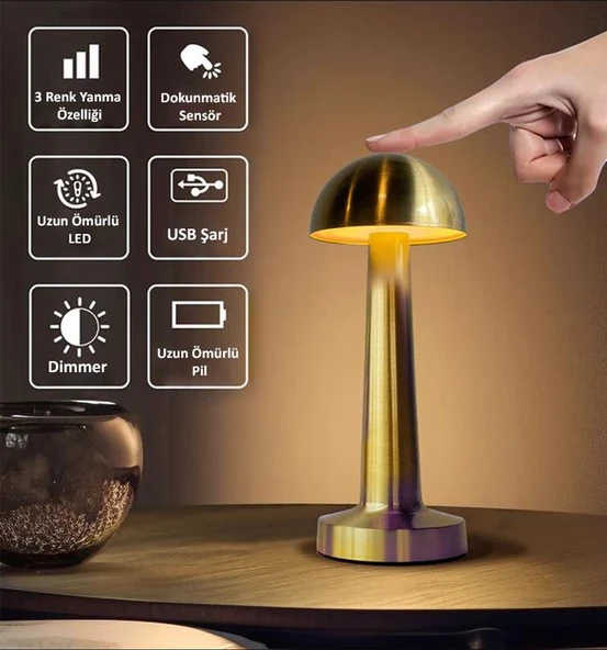 Eray Aydınlatma Mantar Masa Lambası Yeşil ürün görseli 1