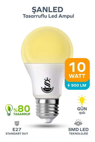 10W Tasarruflu Gün Işığı Led Ampul 1 Adet