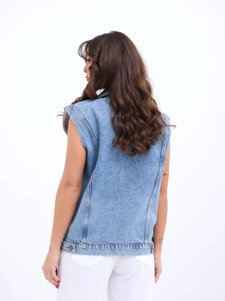 5751 KOT YELEK-MAVİ - Resim 2