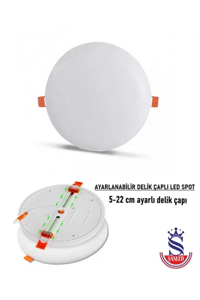 Ayarlı Çap 36w Beyaz Işık Led Spot (5-22 Çaplı ) 5 Adet - Resim 3