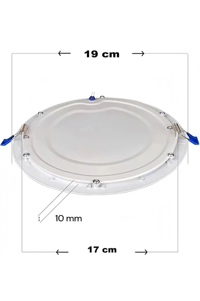 15w Tasarruflu Led Yuvarlak Beyaz Işık Sıva Altı Slim Panel Tavan Aydınlatma Armatürü 6 Adet - Resim 4