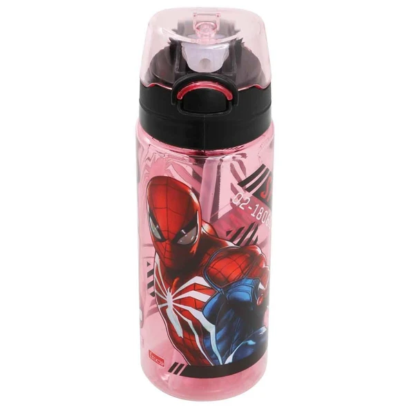 Spiderman Matara 500 ml Kırmızı Renk 1 Adet Erkek Çocuk Örümcek Adam Lisanslı Suluk Okul Matarası Öğrenci Suluğu