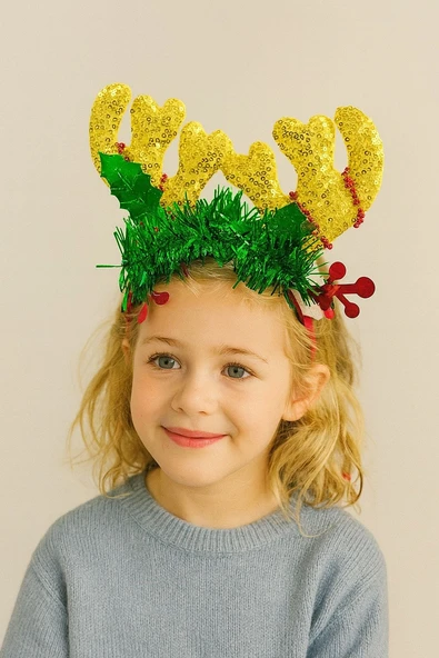 Led Işıklı Simli Geyik Boynuzlu Yılbaşı Tacı – Kutlama ve Parti Aksesuarı (2) ürün görseli