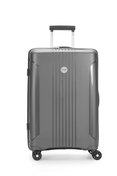 Polipropilen Valiz 2'li Valiz Seti Orta Boy - Kabin Boy Antrasit 04pc7060 - Resim 2