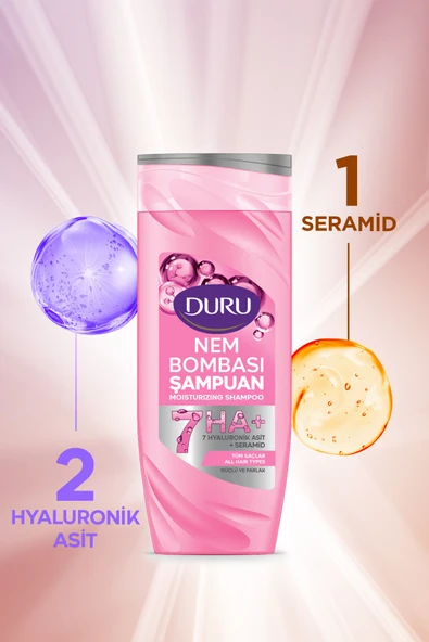 Duru Nem Bombası Tüm Saçlar İçin Şampuan 3x400 Ml - Resim 2