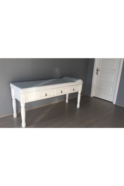 WE CHEM Ahşap Muayene Masası Torna Ayaklı - 4