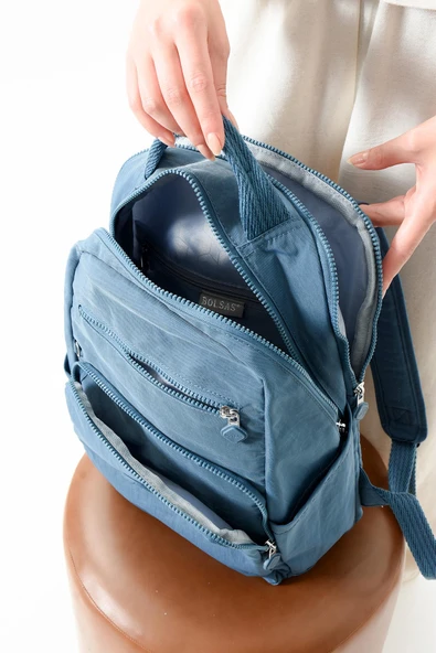 Bolsas Kadın Sırt Çanta Mavi 1086 - Resim 4