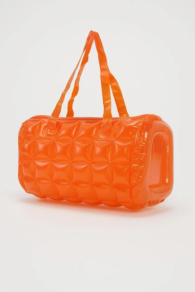 B.Y. Trend Kadın Plaj Çantası Turuncu Şişme Omuz Çanta Br04 ürün görseli 1