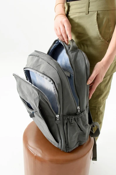 Bolsas Kadın Sırt Çanta Gri 1092 - Resim 4