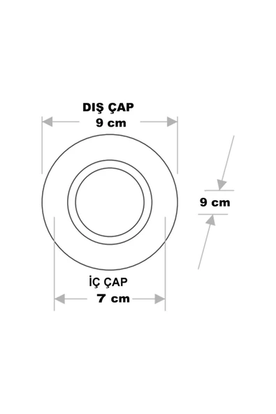 7W 3 Renkli (Beyaz, Gün Işığı, İkisi bir arada) Siyah Krom Led Spot Lamba 4 Adet - Resim 5
