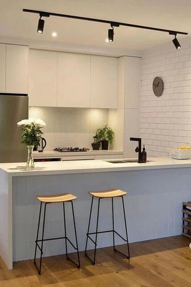 Led Siyah Kasa Gün Işığı 35w Raylı Spot 4 Adet 1 Metre Ray - Resim 2