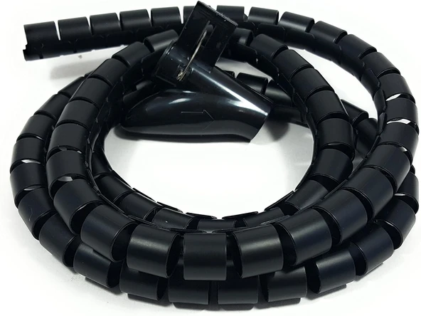 3 Metre Kablo Toplayıcı Düzenleyici Spiralli Toplama Kablosu Kablo Organizer Düzenleme Kablo Kanalı ürün görseli