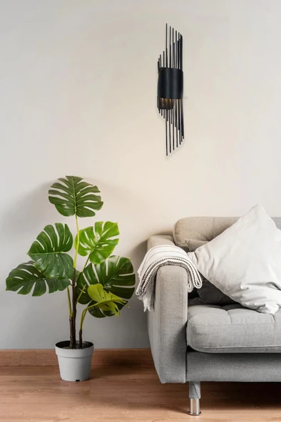 Sarkıt Modeli Metal Çift Yönlü Gün Işığı SİYAH KASA Duvar Aydınlatma Pilli Aplik - 3