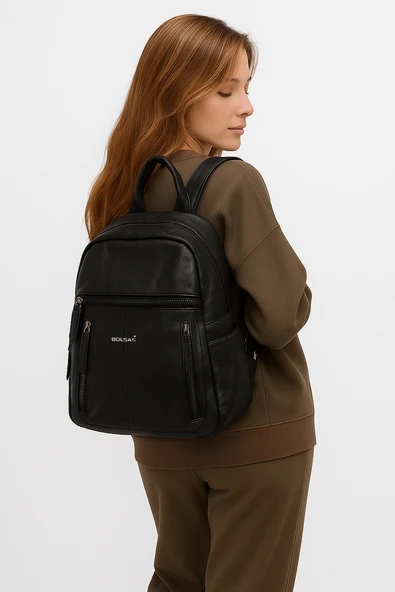 Bolsas Kadın Sırt Çanta Siyah 1042 - Resim 2