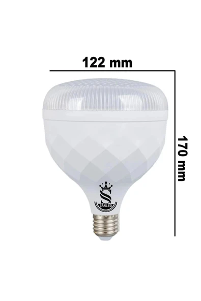 30W KRİSTAL Tasarruflu E27 Beyaz Işık Torch Led Ampul 10 Adet - 4