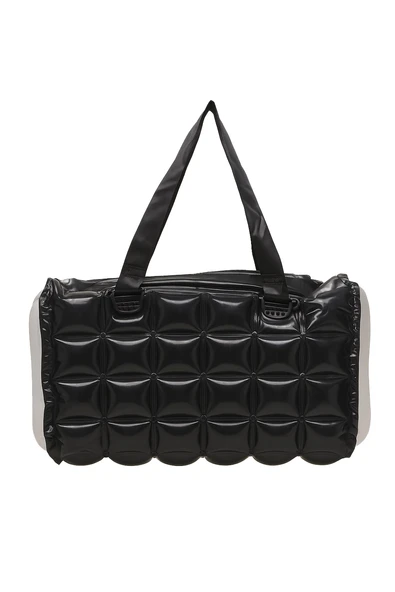 B.Y. Trend Kadın Plaj Çantası Siyah Şişme Omuz Çanta Br04 ürün görseli 1