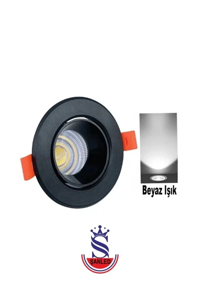 6w Sıva Altı Oynar Başlık Gu10 Siyah Kasa Beyaz Işık Led Spot Lamba 6 Adet - Resim 4