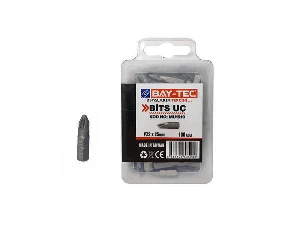 Kare Bits Uç Pozidriv PZ 2x25 MU1910-10 adet