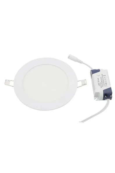 6w Tasarruflu Led Yuvarlak Beyaz Işık Sıva Altı Slim Panel Tavan Aydınlatma Armatürü 10 Adet - Resim 2