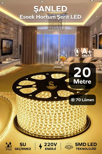 Hortum Esnek 220V Şerit Led Gün Işığı 20 Metre ürün görseli 1