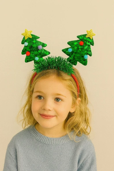 Yılbaşı Ağaçlı Işıltılı Taç – Kutlama ve Parti Aksesuarı (2) ürün görseli