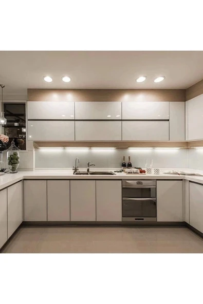 18w Tasarruflu Led Yuvarlak Beyaz Işık Sıva Altı Slim Panel Tavan Aydınlatma Armatürü 20 Adet - 2