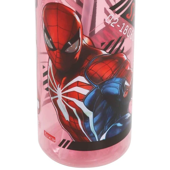 Spiderman Matara 500 ml Kırmızı Renk 1 Adet Erkek Çocuk Örümcek Adam Lisanslı Suluk Okul Matarası Öğrenci Suluğu - 3