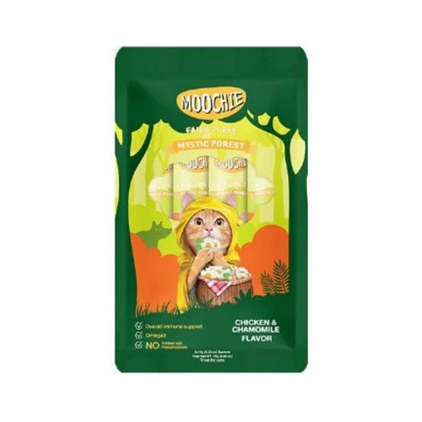 Moochie Creamy Tavuklu ve Papatyalı Sıvı Krema Kedi Ödülü 5x15 gr ürün görseli 1