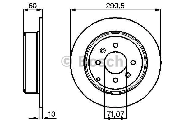 Psa Arka Fren Disk Aynası P406 1.6 1.8 16v 1.9 1.9td 2.0 16v 2.0t 2.1td 95> Coupe 2.0 Coupe 3.0 V6 97> O - Bosch 0986478877 ürün görseli