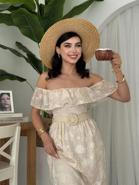 Reget Kemerli Elbise - Resim 6