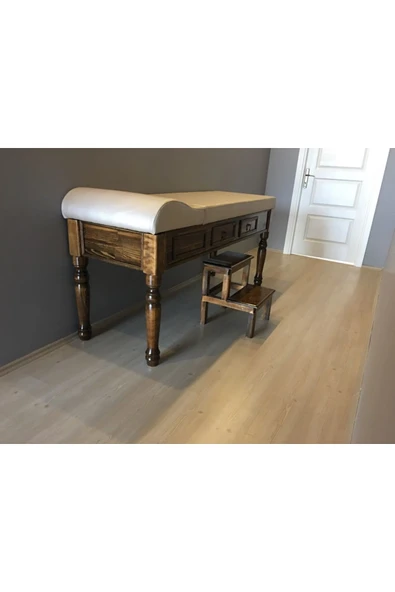 Medikalbirlik Ahşap Çekmeceli Ve Eskobalı Muayene Masası Eskitme - 2