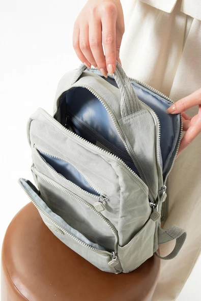Bolsas Kadın Sırt Çanta Açık Gri 1086 - Resim 4