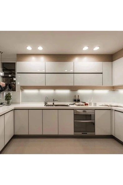 9w Tasarruflu Led Yuvarlak Beyaz Işık Sıva Altı Slim Panel Tavan Aydınlatma Armatürü 10 Adet - 4