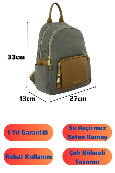 Bolsas Kadın Sırt Çanta Gri 1048 - Resim 4