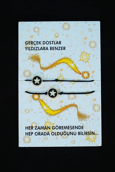 Gerçek Dostlar Yıldızlara Benzer - Arkadaş Şans Bilekliği