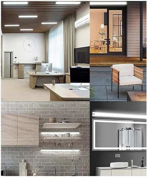 120 Cm 40 Watt Yatay Led Bant Armatür-trafolu Beyaz Işık 40 Adet - 2