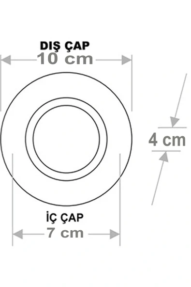 7W 3 Renkli (Beyaz,Gün Işığı,ikisi Bir Arada) Beyaz Gold Led Spot Lamba - 8 Adettir - 4