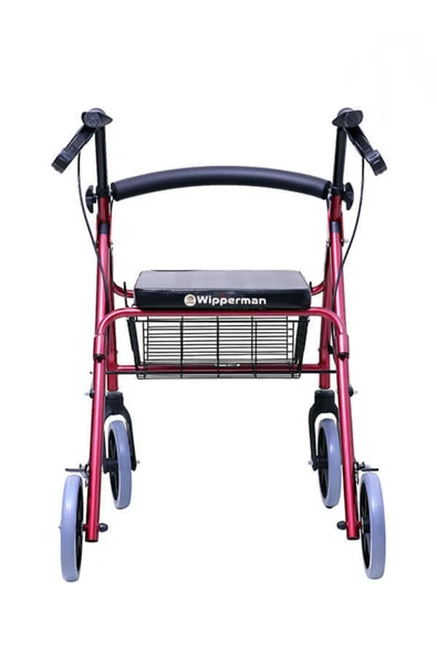 TURMED SEPETLİ Arkalıklı Tekerlekli Yürüteç Walker Ekonomik Rollator Hasta Yaşlı Yürüteci - 3