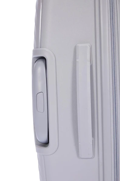 Benetton Trolley Valiz Açık Gri Orta Boy 14BNT8001-02-AGRI - Resim 4